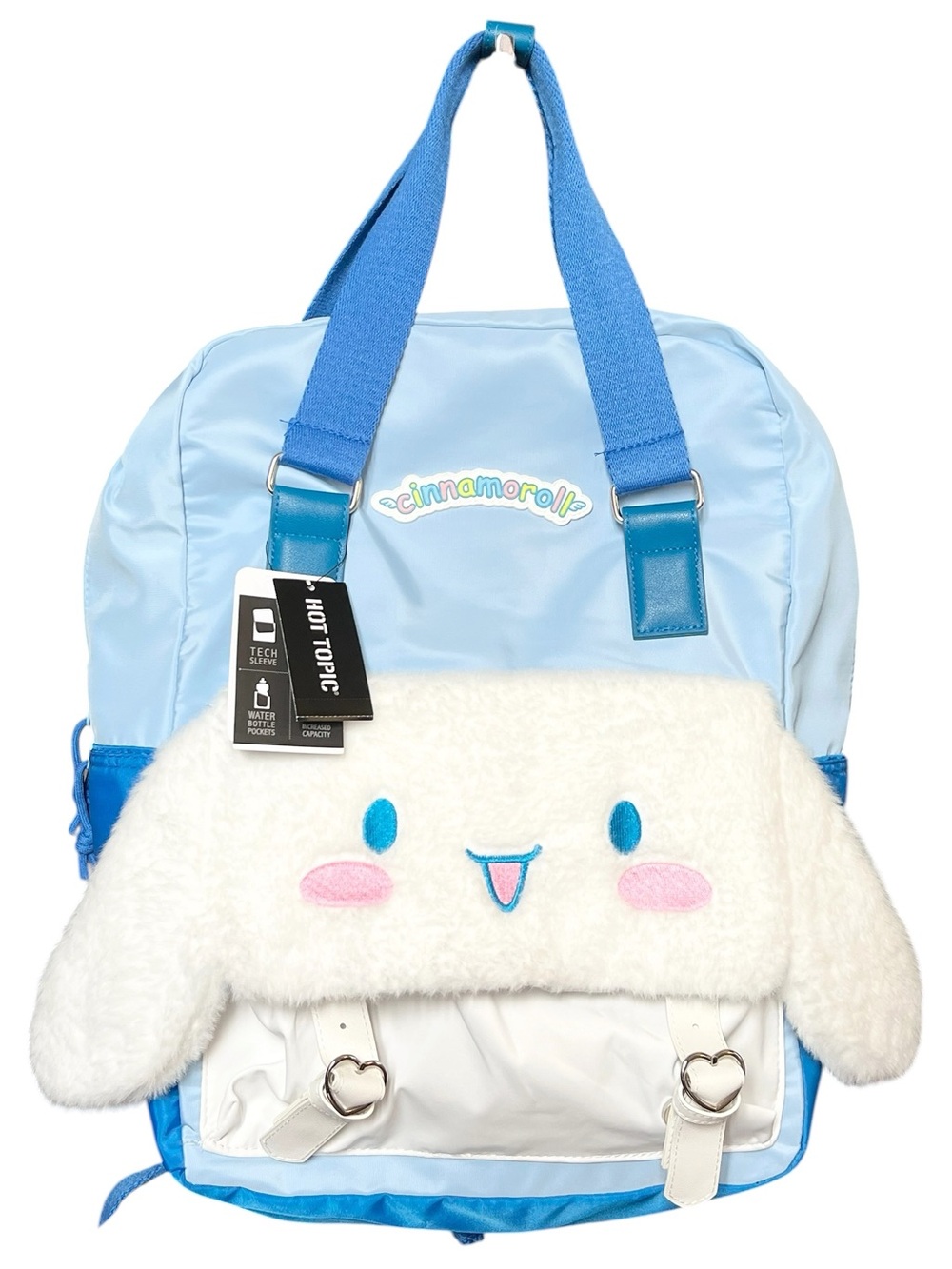 Hot Topic Cinnamoroll Light Blue and White Plush Kids Backpack